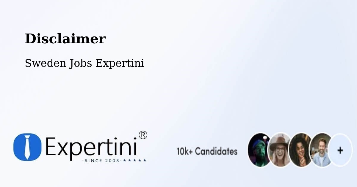 Disclaimer – Malmö - Sweden Jobs Expertini